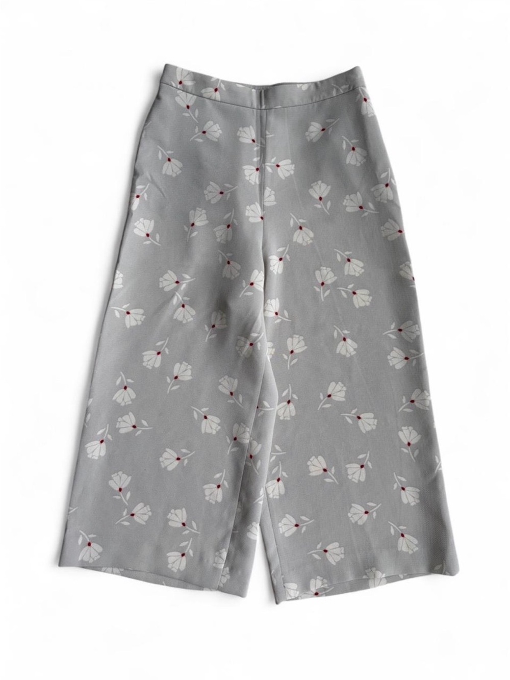 Zara Grey Floral Culottes Size XS